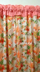 Geena Fabric Door Curtain 3in1 set Non Ring