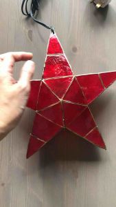 [SINGAPORE READY STOCK] Capiz Star Christmas Lantern Parol 12”