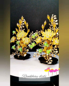 ดอกคริสตัลสีเหลืองบุษราคัม>Yellow Sapphire>ดอกไม้ประดิษฐ์>งานฝีมือ