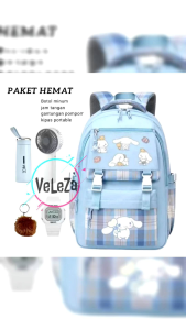 Tas Ransel Sekolah Anak Perempuan Remaja SD SMP cinnamoroll BANYAK BONUS tas ransel sekolah tas ransel