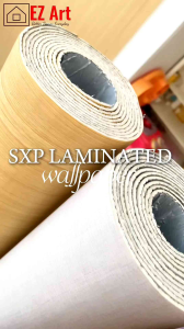 EZ Art SXP Laminated White Grey Wallpaper Size: 2.6mm thick x288cm x 60cm self adhesive Wall sticker