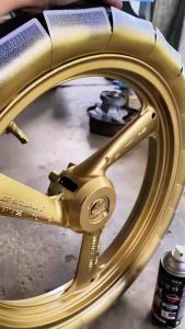 COMBO sơn Samurai 1123 vàng đồng Honda Winner gồm 4 chai (Lót - Nền 124 - Màu 1123 - Phủ keo)