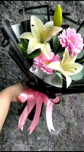 Buket bunga lily artificial for gift hadiah kado annyversary