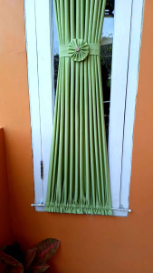Gorden jendela gorden tebal hordeng sepiral bahan Blackout super tebal