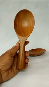 Centong Nasi Kayu Jati Kwalitas Premium gagang bulat bisa berdiri