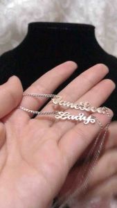 Personalized 925 Italy Silver Name Necklace | Custom Made Pendant 2MM