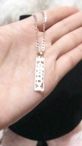 925 ITALY Silver Personalized Name 3MM Necklace