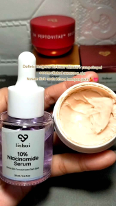Lishui skincare serum+suncreen/paket pencerah penghilang flek bekas jerawat