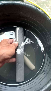 Samurai batu asah elips khusus asah pisau taji ukuran 20x3x2