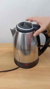 Teko Listrik 2 Liter Full Stainless Steel Pemanas Air Electric Kettle Ketel Besar Otomatis 500 Watt