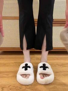 Dép lông đế cao dấu cộng dép lông quai ngang đế 5cm siêu xinh mới