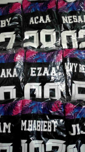 GRATIS NAMA NOMOR PUNGGUNG JERSEY FUTSAL SETELAN