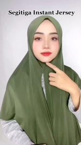 Kerudung Segitiga Instan Oval Pad Antem Jersey Premium Hijab Jilbab Instant Soft Pad Bahan Tebal Tidak Terawang Model Terbaru Kekinian Murah Terlaris