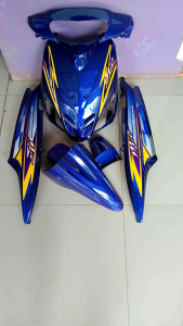 Full bodi Halus Cover body full halus yamaha Mio Sporty biru tua Plus Striping