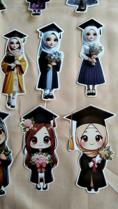 Topper Wisuda isi 6 ukuran 12 CM