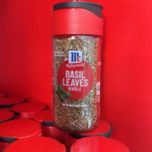 McCormick Basil Leaves Whole 14g Glass Bottle New Look. Small Bottle. Big Herb Flavor. Perfect Everyday Seasoning for Authentic Italian Cooking.