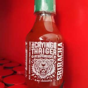 Crying Thaiger Sriracha Hot Chili Sauce 200ml Cute Small Squeeze Bottle - Authentic Thai Flavor Rich Garlic Taste Perfect Everyday Chill Sauce Smooth Squeeze Bottle Ready-to-Serve Convenience.
