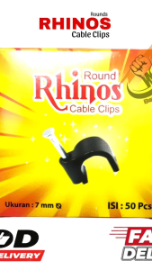 Klem Kabel Paku Beton 7 MM & Cable Clips Round Rhinos