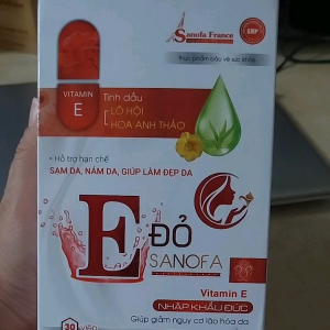 E Đỏ sanofa hỗ trợ hạn chế sạm da nám da giúp  làm  đẹp da giảm lão hóa da .....