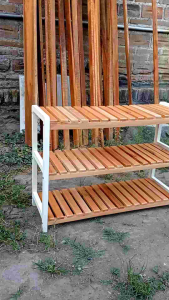 Rak Sepatu Kayu 3 Susun Multifungsi Ukuran 70x50x25cm