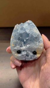 |SG| Blue Natural Celestite Crystal Egg