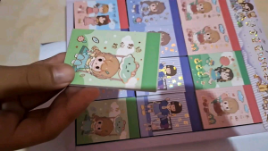 STICKER LUCU KARAKTER 6 PILIHAN MODEL 6 PILIHAN WARNA ISI 20 LEMBAR