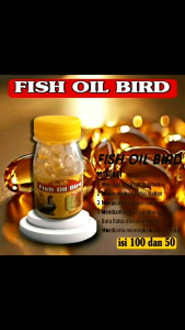 FISH OIL MINYAK IKAN ISI 100 dan 50 VITAMIN UNTUK MERPATI KUCING ANJING KELINCI HAMSTER BURUNG AYAM