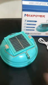 Terbaru! Lampu Emergency UFO Gantung Camping Solar Panel MAXPOWER 800W MX-106 / 500 WATT MX-105 super terang 4 mode / Lampu Darurat Lampu Multifungsi - Transparan