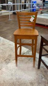 Solid rubberwood bar stool