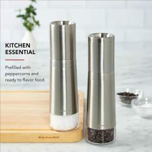 KitchenAid Set of 2 Salt and Pepper Manual Grinders Stainless Steel KOG988OSSSA