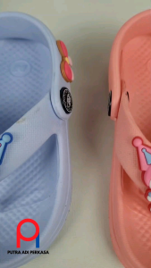 Sandal Jepit Anak Baby Kuromi Lucu Sanrio Tali Belakang NEW ERA bb/kc 29078 Kumi