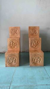 Bục tam cấp bàn thờ thần tài chạm khắc PHÚC LỘC THỌ ( Hàng Đẹp Loại 1 100% Gỗ )