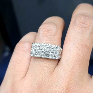 cincin pashion motif tangga gold 400 berlian eropa
