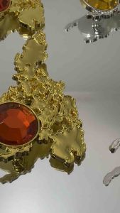 Filipino Map Pin Set – Rubi (Red) Crystal (Gold Tone) + Citrine (Yellow) Crystal (Silver Tone) B1G1