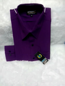 Wendya.T Kemeja Formal Reguler Warna UNGU TERONG✓Kemeja Pria Polos Lengan Panjang