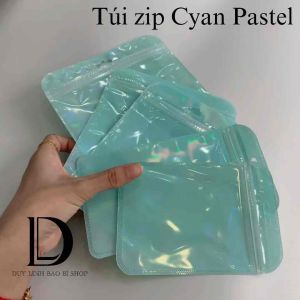 (Bịch 50cái) Túi zip Cyan Pastel  túi Zipper đẹp đựng Phụ Kiện Trang Sức nail mi túi zip trong suốt Duy Linh Shop…