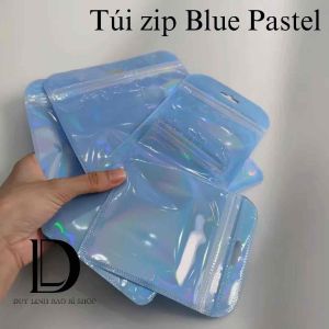 (Bịch 10cái) Túi zip Blue Pastel đẹp túi Zipper đẹp đựng Phụ Kiện Trang Sức nail mi túi zip trong suốt Duy Linh Shop…