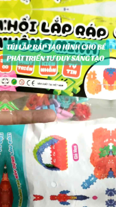 BÌNH TÂN SHOP 💯 Đồ Chơi trẻ em - Túi Lắp Ráp mô hình - Bộ Xếp Hình Nút Nấm - Bộ xếp chữ - Túi gắn nút chất liệu nhựa cao cấp an toàn cho bé