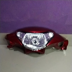Batok kepala depan Plus Reflektor lampu depan yamaha Mio Smile merah maroon