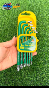 WYNN’S ชุดประแจหกเหลี่ยม หัวทอร์ค TORX 9ตัวชุด CR-V (หัวดาว) ด้ามกันลื่นอย่างดี T10-T50 รุ่น W0553