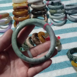 กำไลหยกแท้size 58 รหัส 054 BB สินค้าลด50% Early Bird