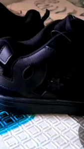 sepatu skater sepatu dc court full black sepatu tali gemuk sudah di jahit full sepatu sekolah pria wanita