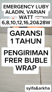 BOHLAM EMERGENCY / LAMPU DARURAT LUBY ALADIN 6W-28W