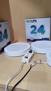 Ecolink lampu Downlight LED OB Bulat 24W putih 6500K / Natural 4000K / Kuning 3000K Out Bow tempel plafon