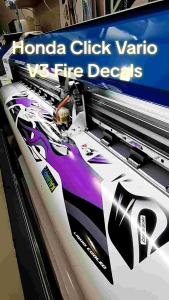 HONDA CLICK VARIO 125 V3 FIRE DECALS DESIGN DECALS (WATERPROOF LAMINATED FADE PROOF)