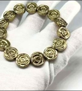 Natural Pyrite in Special Carvings Bracelet: A Stone of Strength