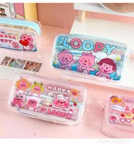 Hộp Bút Nước Nhũ Kim Tuyến Hoạt Hình Loopy & Capybara PVN4163