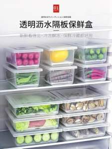冰箱防潮沥水保鲜盒 (大号2个) Refrigerator Moisture-Proof Drain Storage Box 好用的#冰箱防潮沥水保鲜盒🌈，能延长食材保鲜期，密封可沥水，少腐烂#保鲜盒#冰箱收纳#厨房好物#1套2个