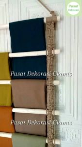 Gantungan Hijab Pashmina / Jilbab / Ladder Hanger Baju / Renceng / Rak Tangga Kayu Aesthetic Handuk