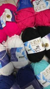 ไหมพรม 5 ply คอตตอนนม 92 สี พร้อมส่งจากไทย บริการปรึกษาโทนสีคะ